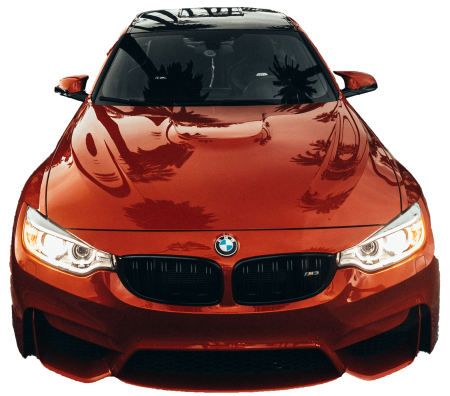 bmw front red transparent